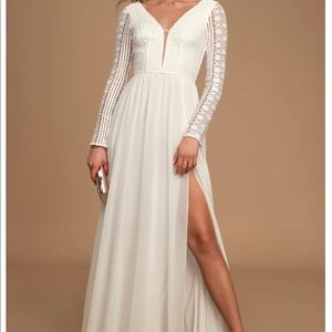 Lulus white maxi dress